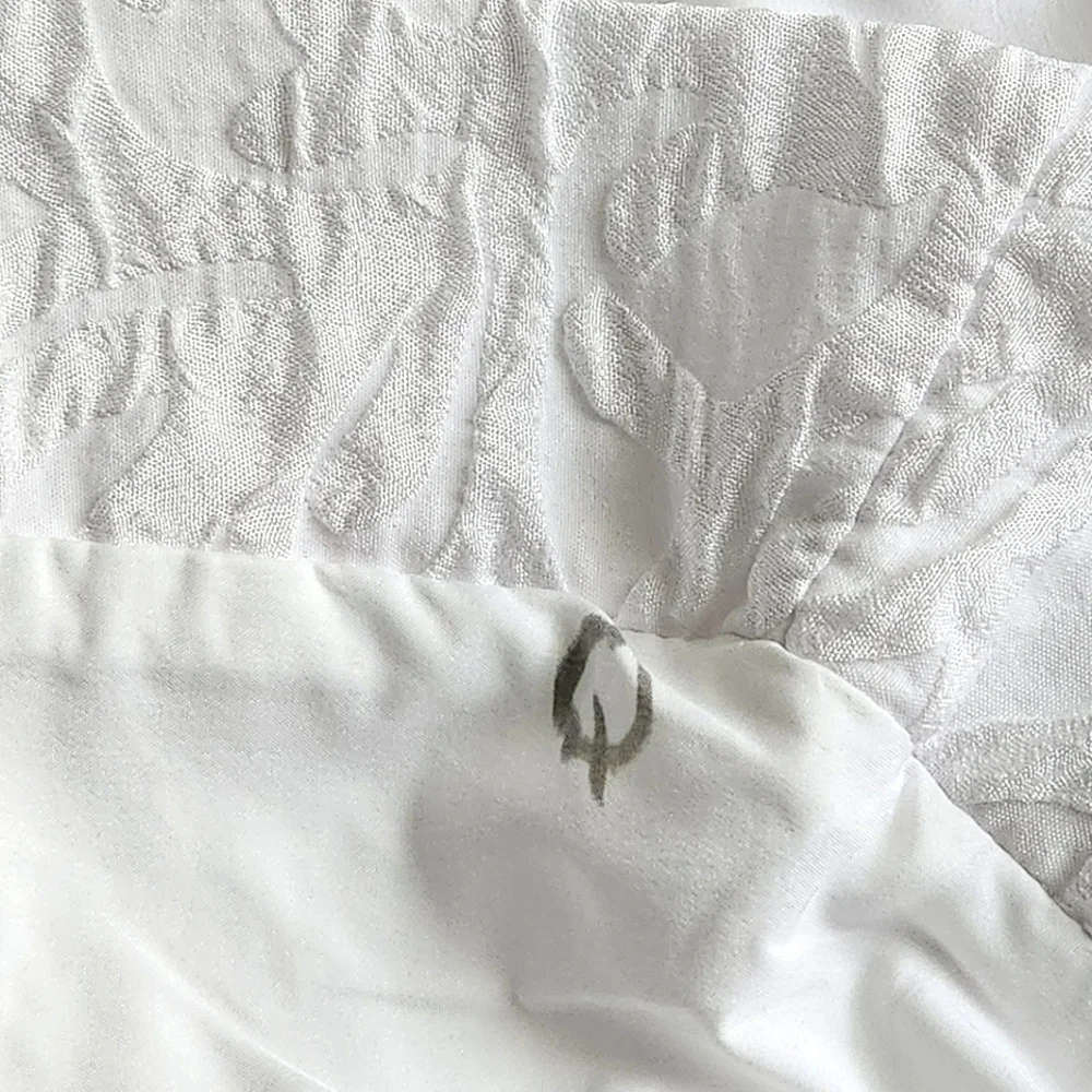 Hampton Hotel Quality White Queen Size Duvet Cover Classic Jacquard